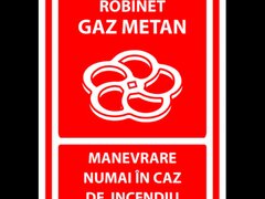 Indicator pentru robinet gaz metan manevrare numai in caz de incendiu